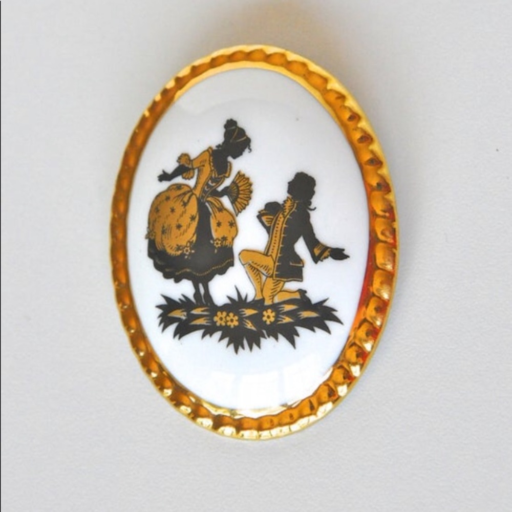 Vintage Countess China Rococo Brooch